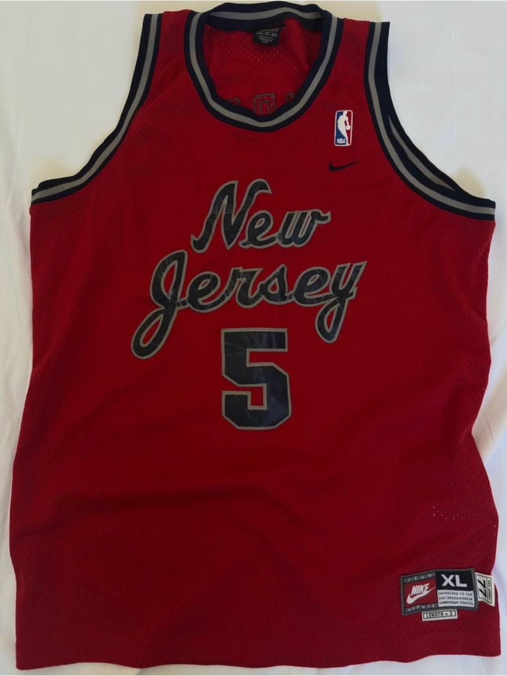 Vintage Nike Rewind New Jersey Nets Jason Kidd NBA Swingman Jersey Mens Sz XL
